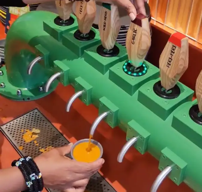 Nando's in Waterloo now has these sauce pumps so you don't need the bottles.