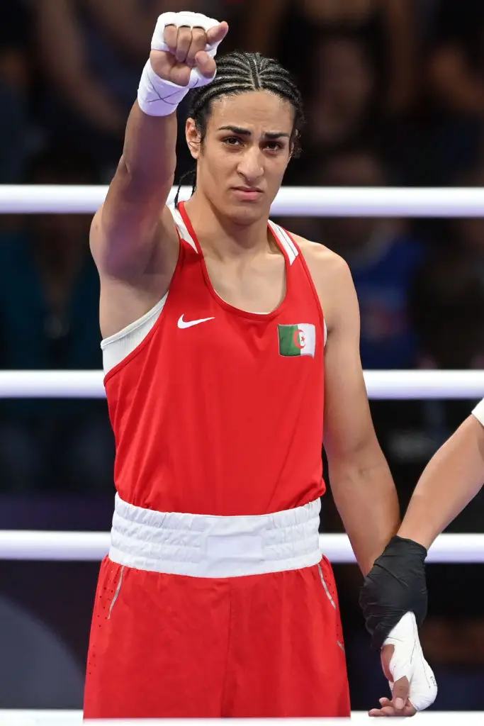 Khelif has faced a number of accusations about her gender and identity online. (Richard Pelham/Getty Images)