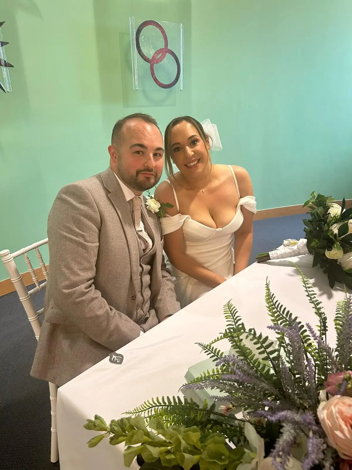 Nadia and her husband Nathan on their wedding day (Collect/PA Real Life)