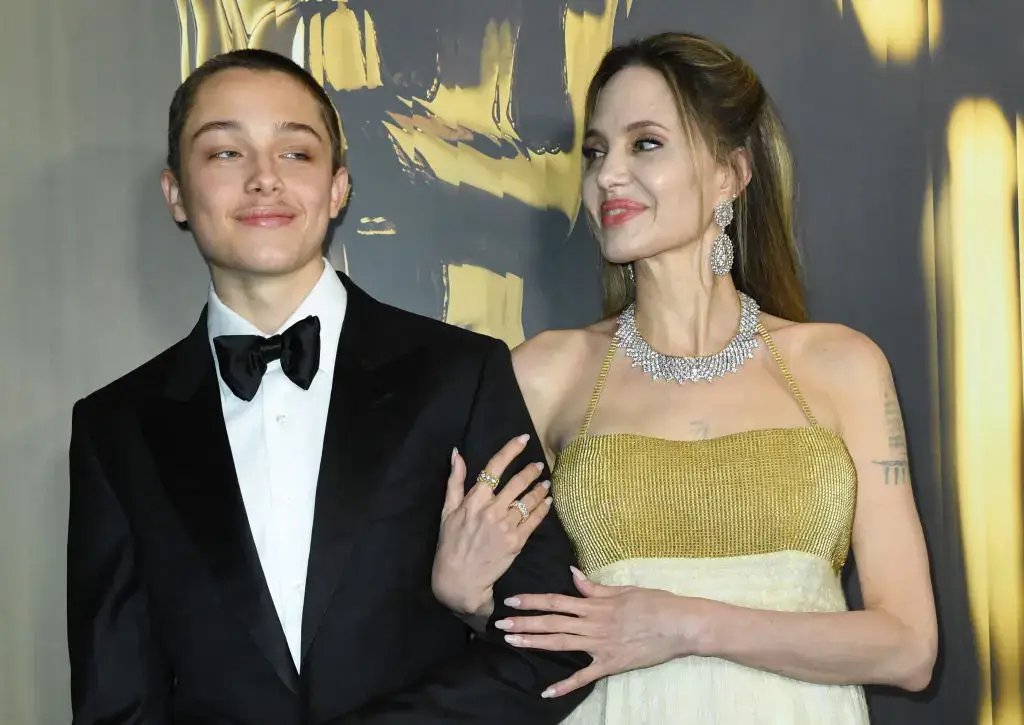 Jolie's was joined by her son Knox Jolie-Pitt, 16 (VALERIE MACON/AFP via Getty Images)