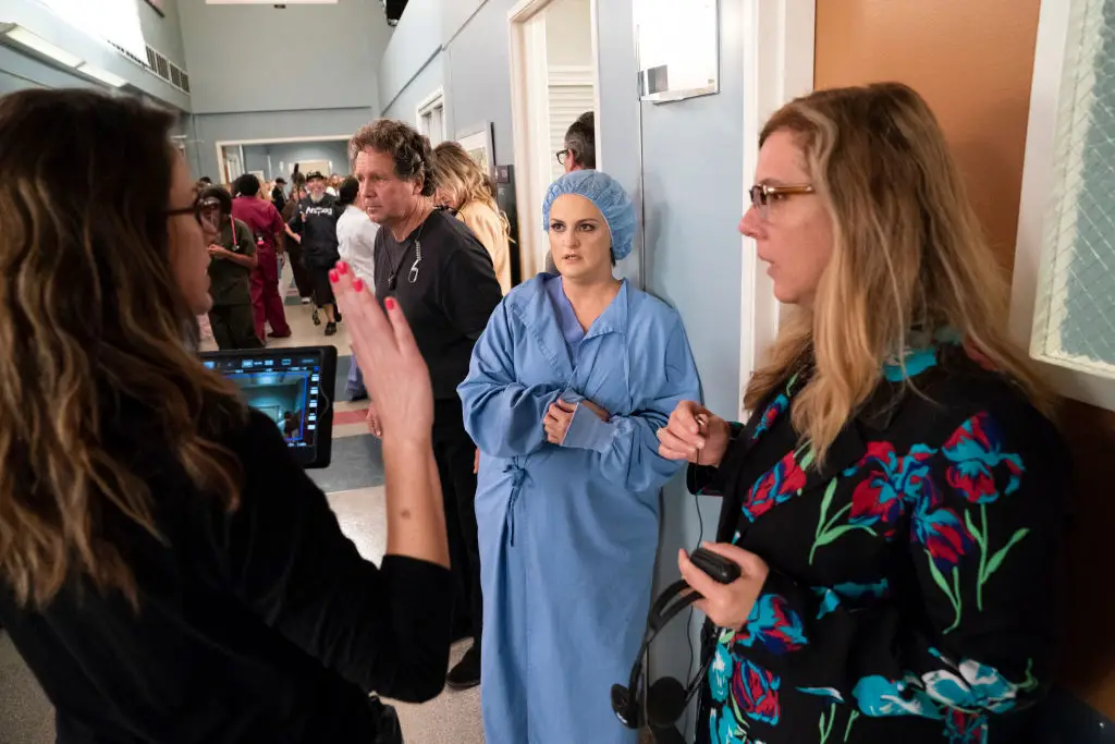 Elisabeth Finch (centre) appearing in an episode of Grey's Anatomy (Mitch Haaseth/Disney General Entertainment Content via Getty Images)