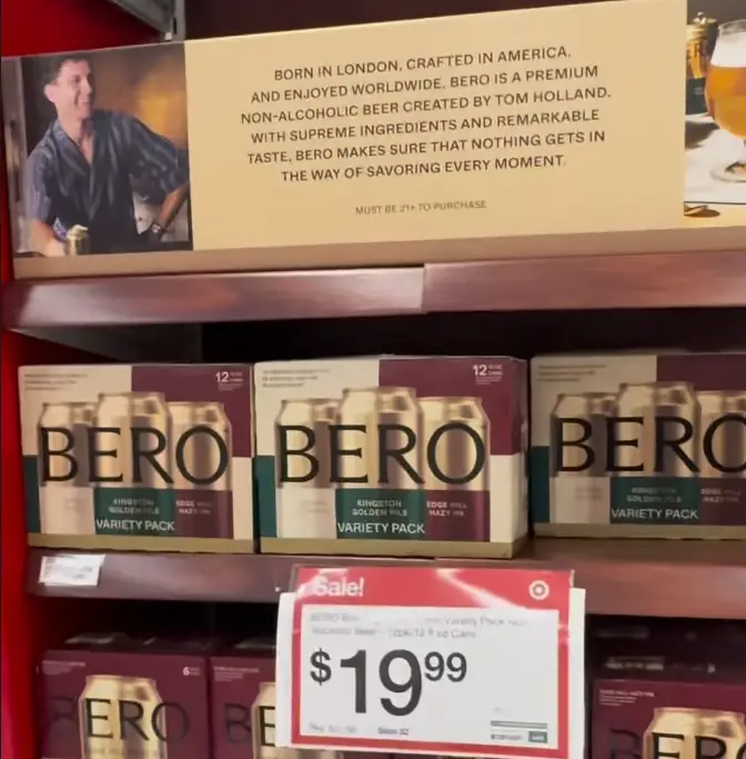 The shop even had a picture of him on their display (Instagram/@tomholland2013)