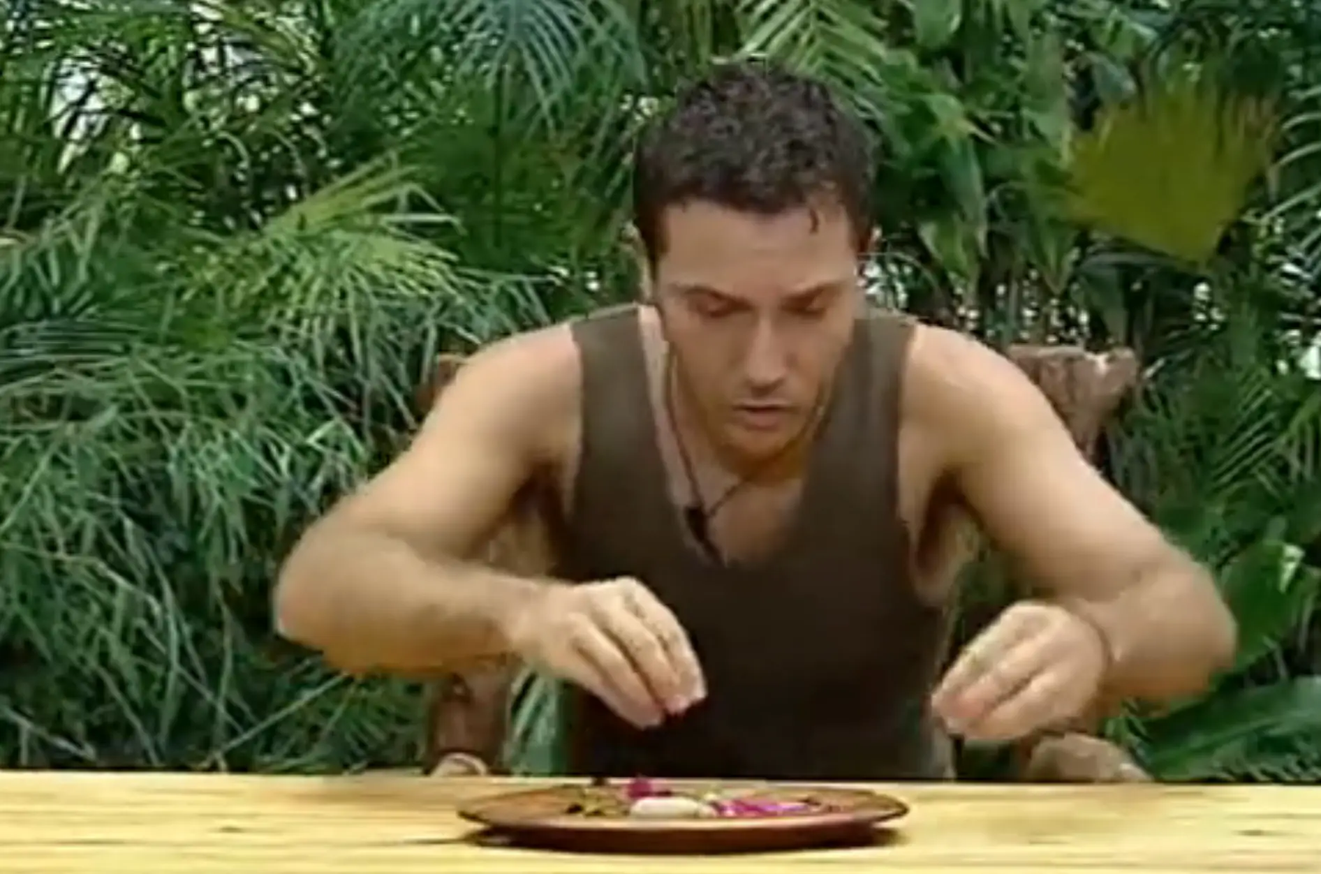 Gino wasn't too happy with the food on offer (ITV)