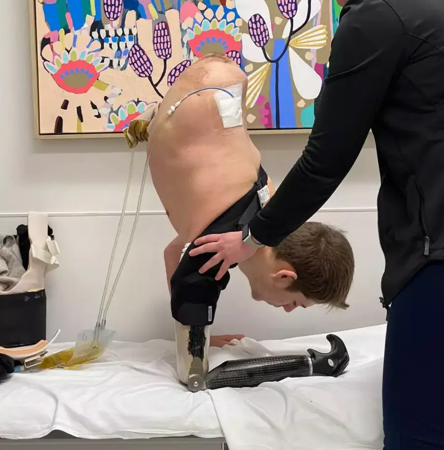 Loren Schauers lost the entire lower half of his body in the accident (Instagram/@loren.schauers)