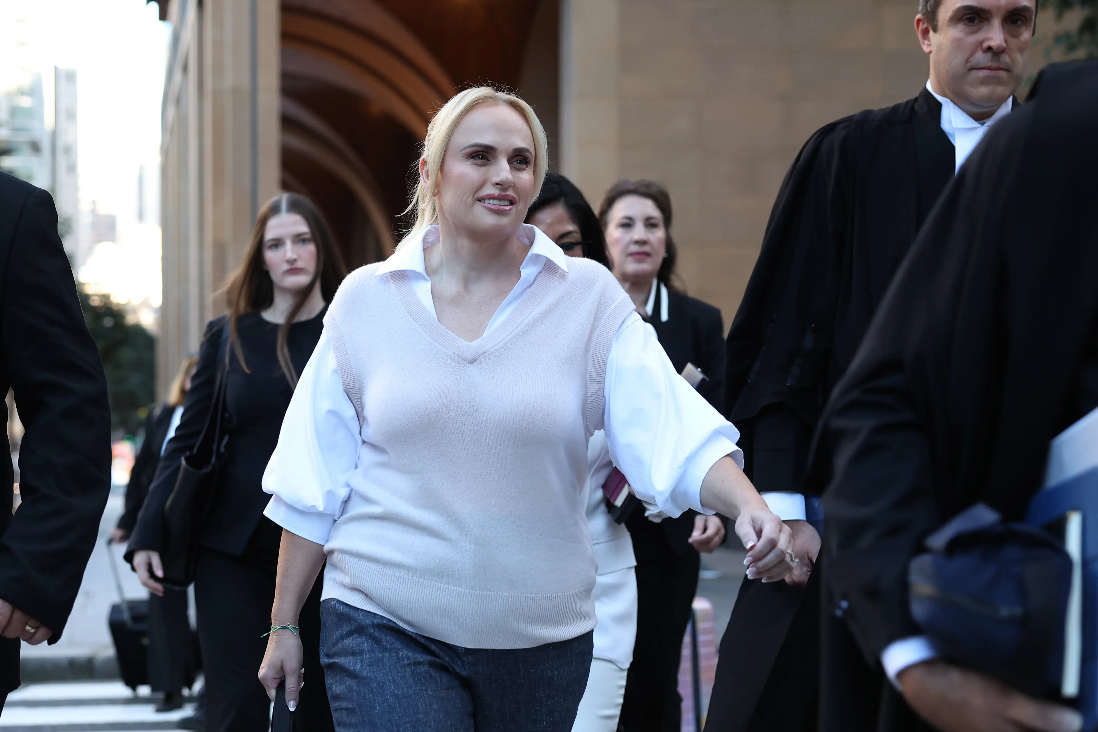 Wilson, seen arriving at court in April, was cleared of defamation claims on Wednesday (Don Arnold/Getty Images)