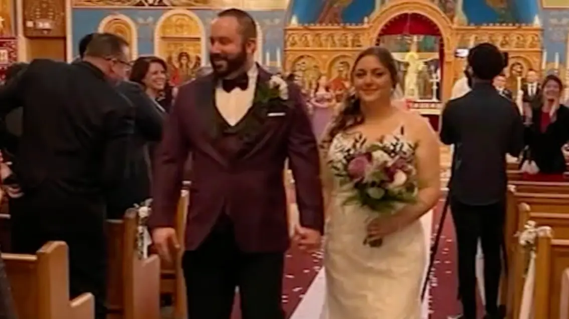 Bride and groom forced to leave wedding after their house was blown up by guest mid-ceremony