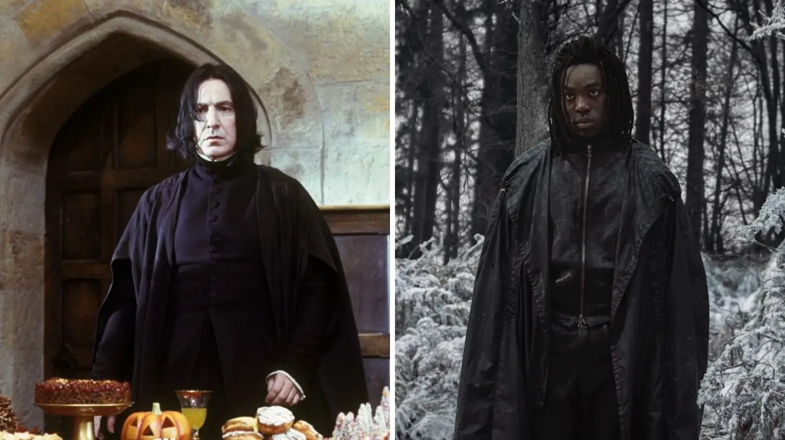 Alan Rickman and Paapa Essiedu as Professor Snape (Warner Bros/HBO)