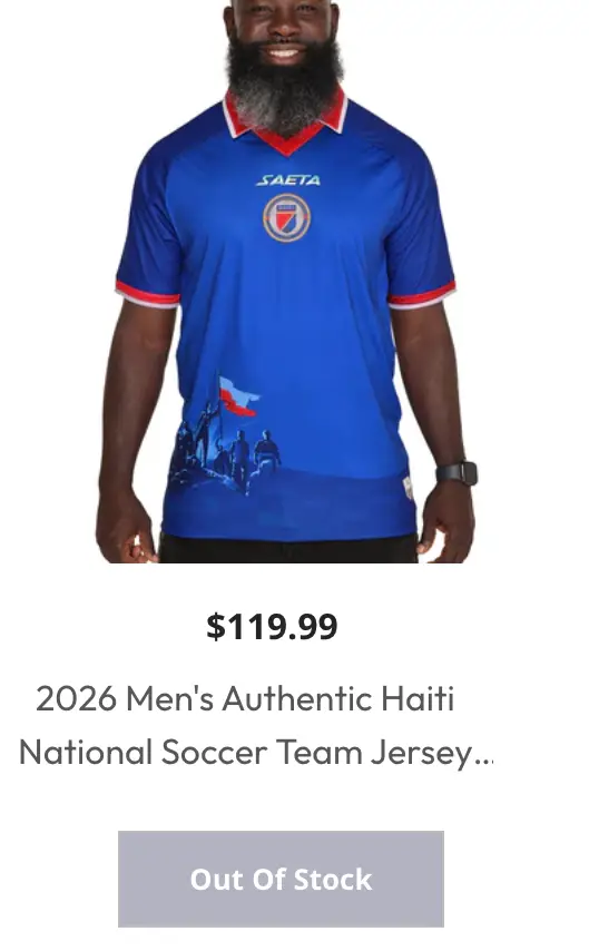 Haiti's now banned World Cup kit (Saeta)