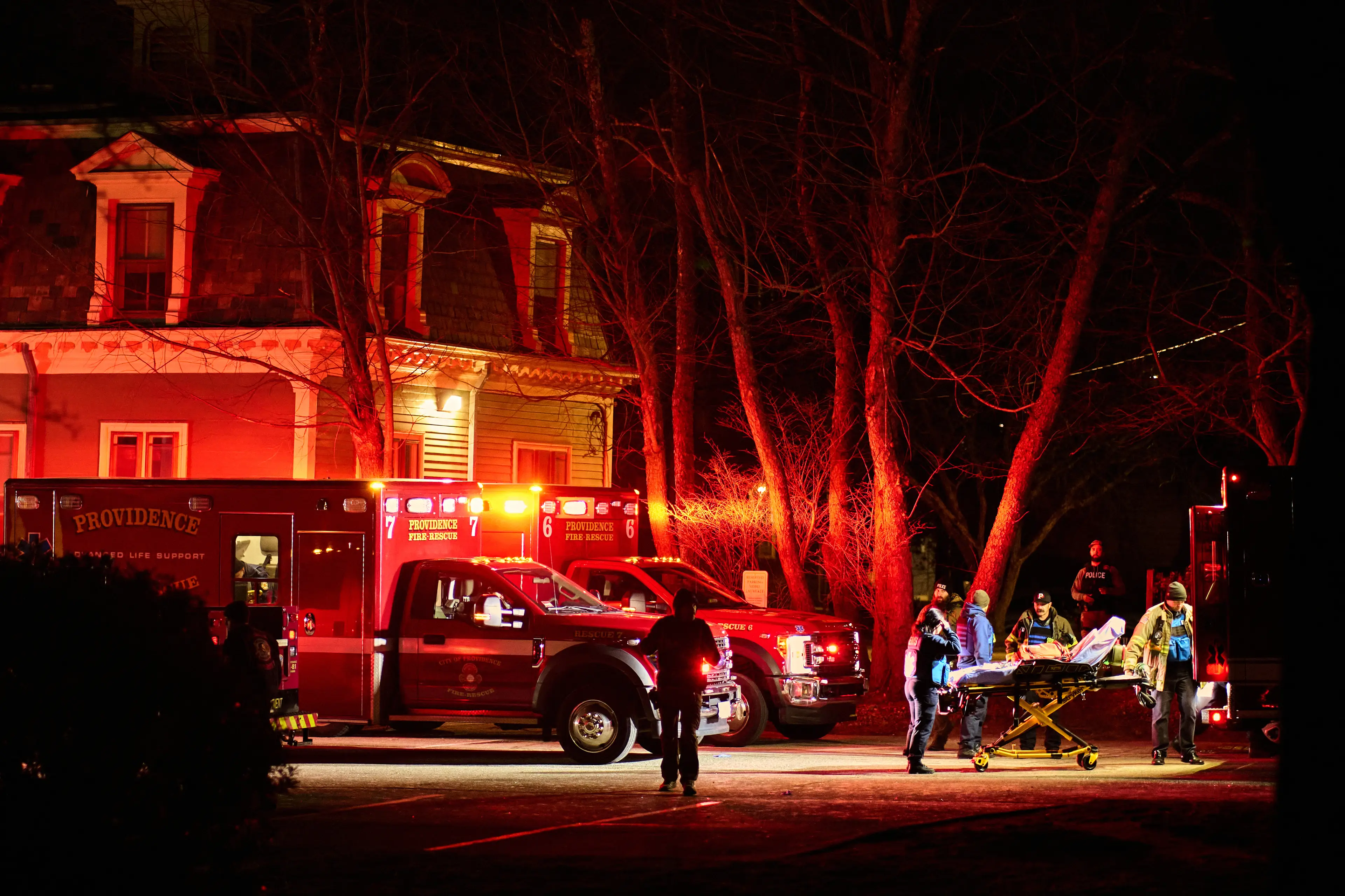 Two were killed with nine injured. (Bing Guan / AFP via Getty Images)