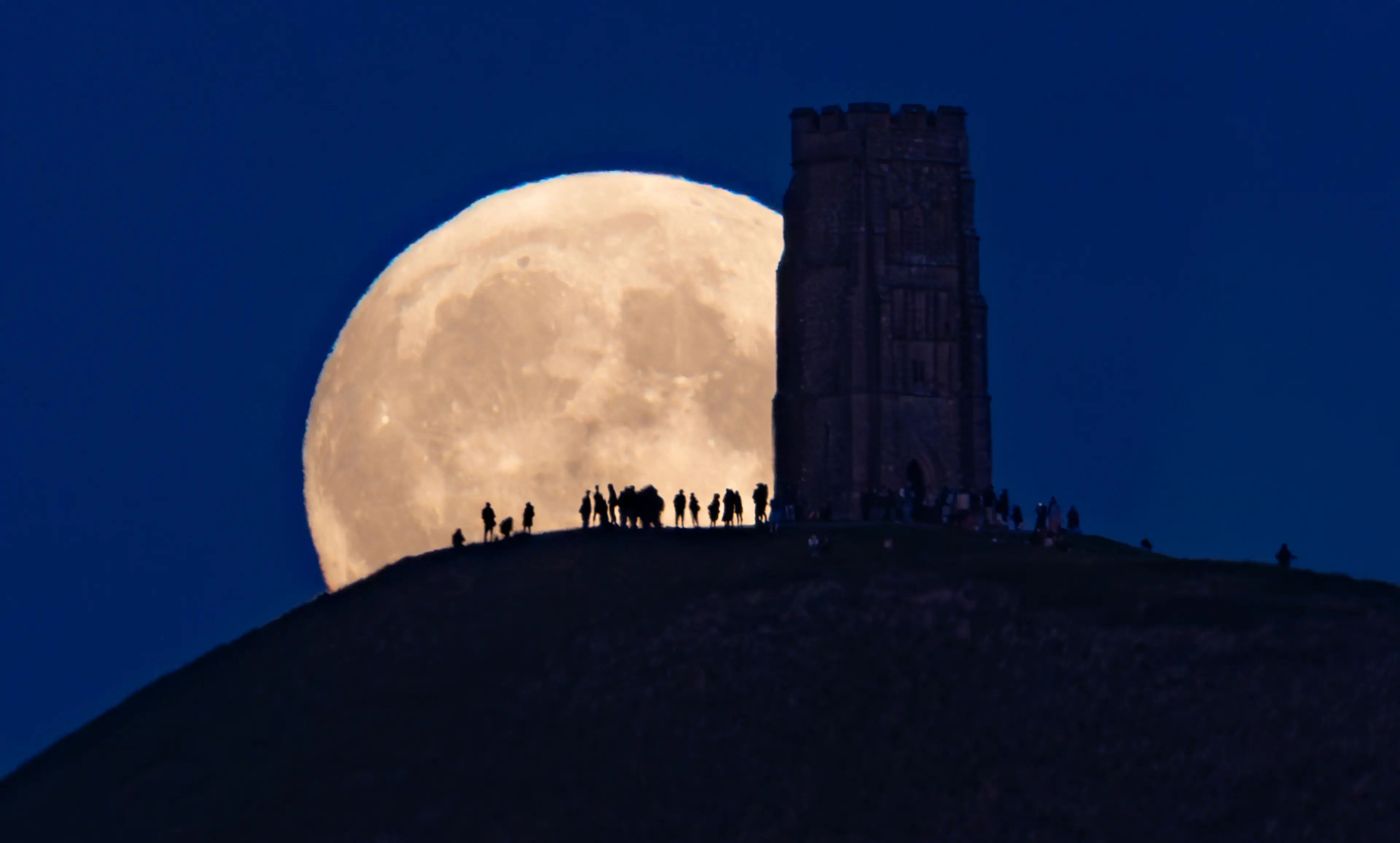 A supermoon over Glastonbury in September 2024 (Matt Cardy/Getty Images)