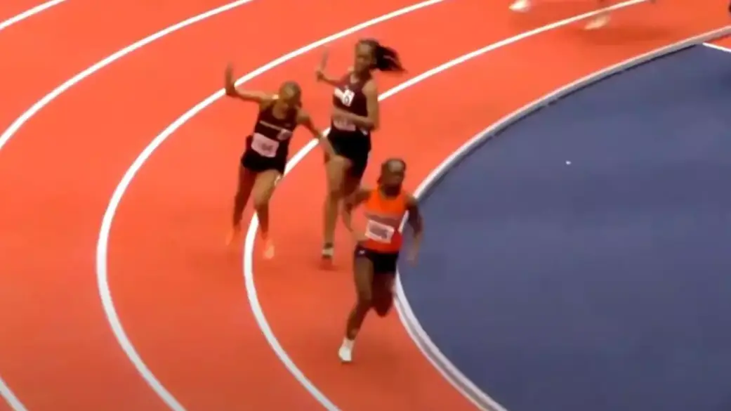 Parents of relay runner who hit opponent on head with baton says 'truth will be exposed' as daughter is charged