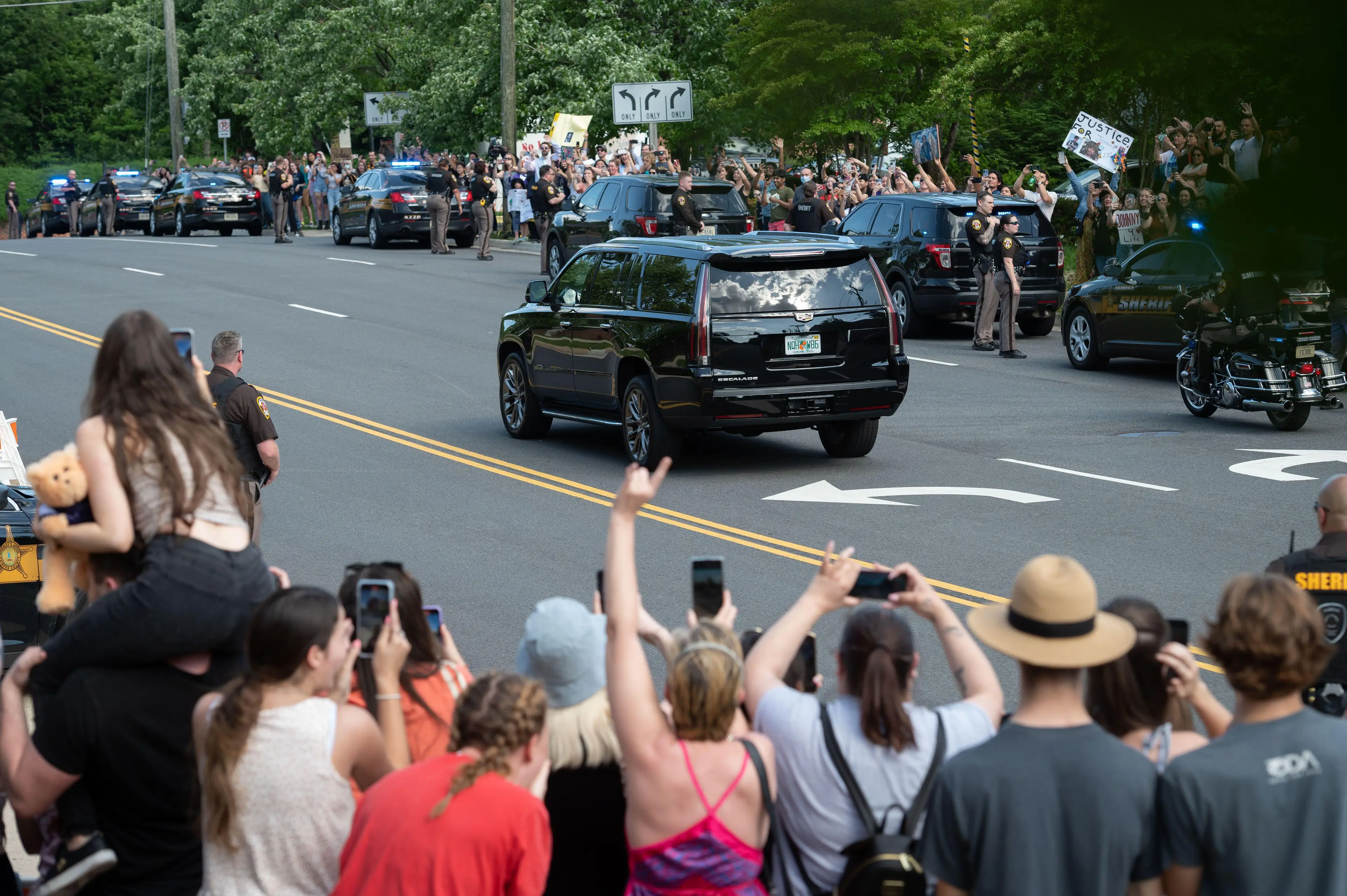 All the people waiting outside the Virginia courtroom.
