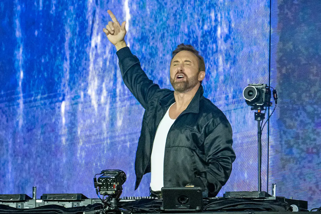 French DJ David Guetta was performing a set at the Velodrome Stadium in Marseille (MIGUEL MEDINA/AFP via Getty Images)