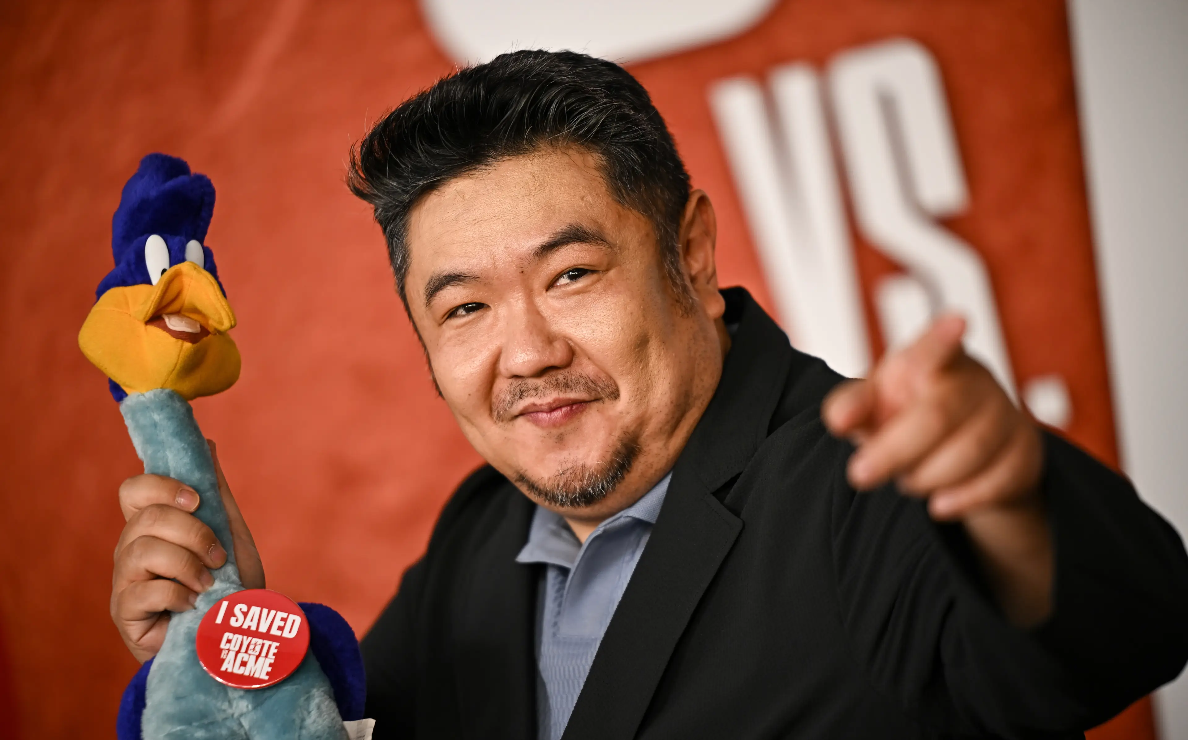 Bauza seen at the Los Angeles premier for Coyote vs. Acme in August  (Michael Buckner/Variety via Getty Images)