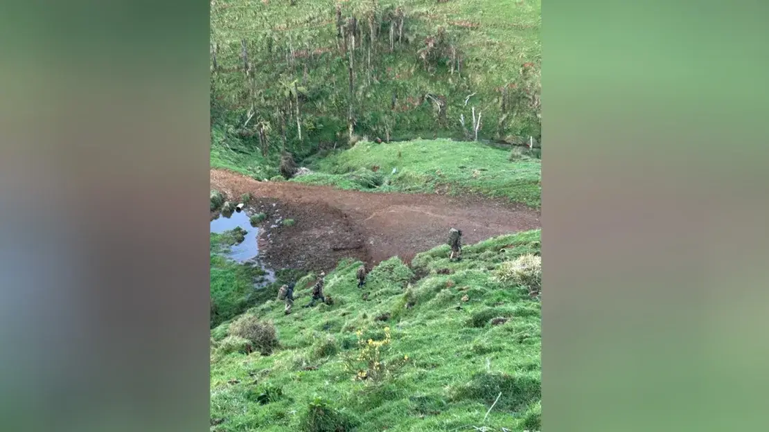 New footage shows the four making their way across the wilderness of the North Island (John McOviney)