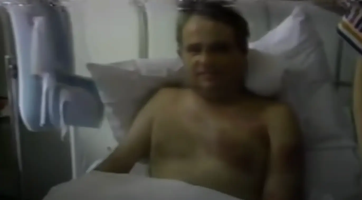 Lancaster somehow survived the freak incident (YouTube/Retrontario/NBC News)