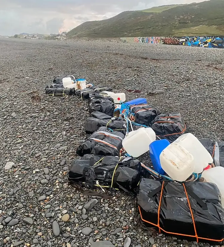 It's not everyday you come across a massive drug haul during your morning stroll.