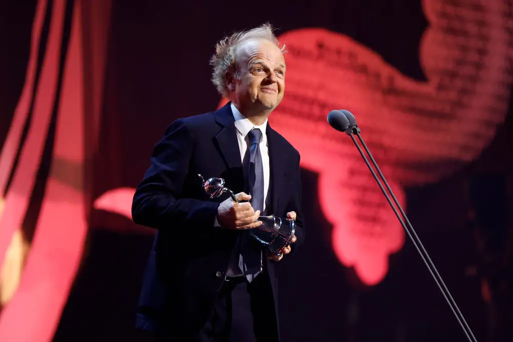 Toby Jones on stage with the Drama Performance award during the NTAs 2024 (John Phillips/Getty Images)