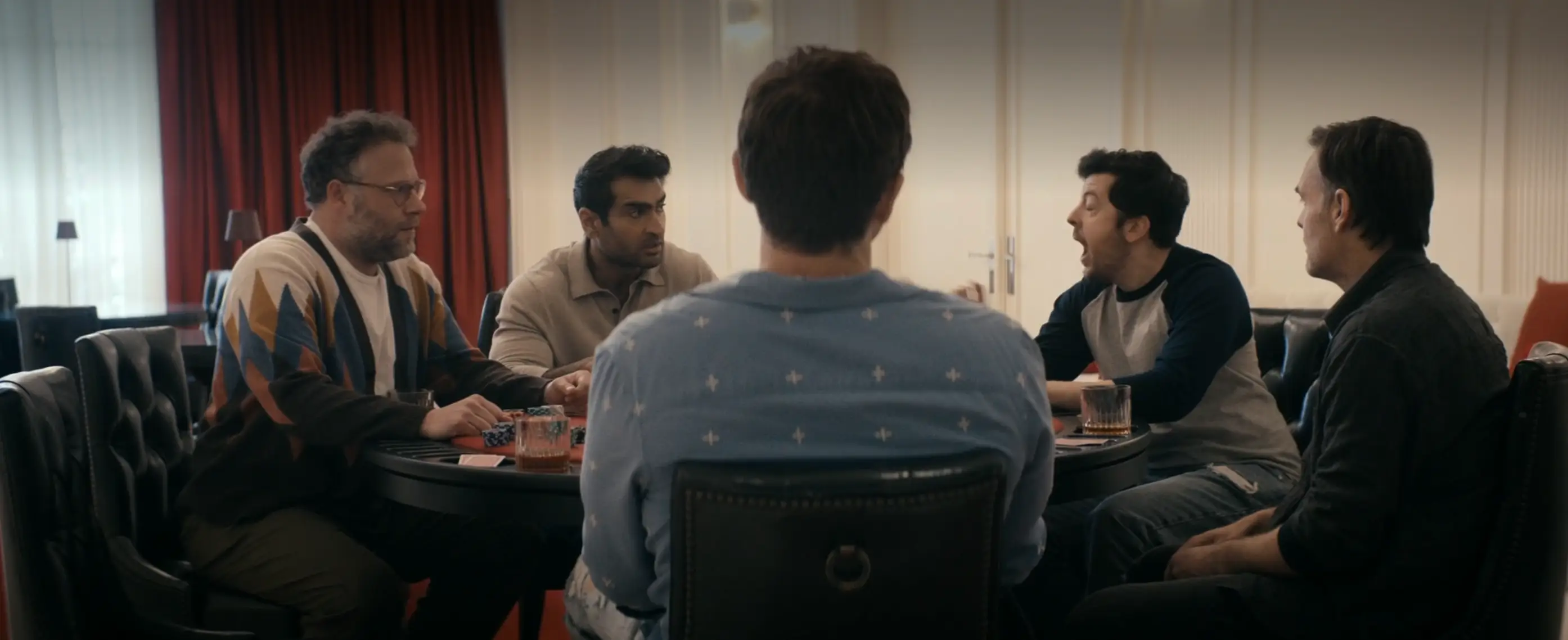 Rogen is joined by Kumail Nanjiani, Christopher Mintz Plasse, and Will Forte all playing themselves (Prime Video)
