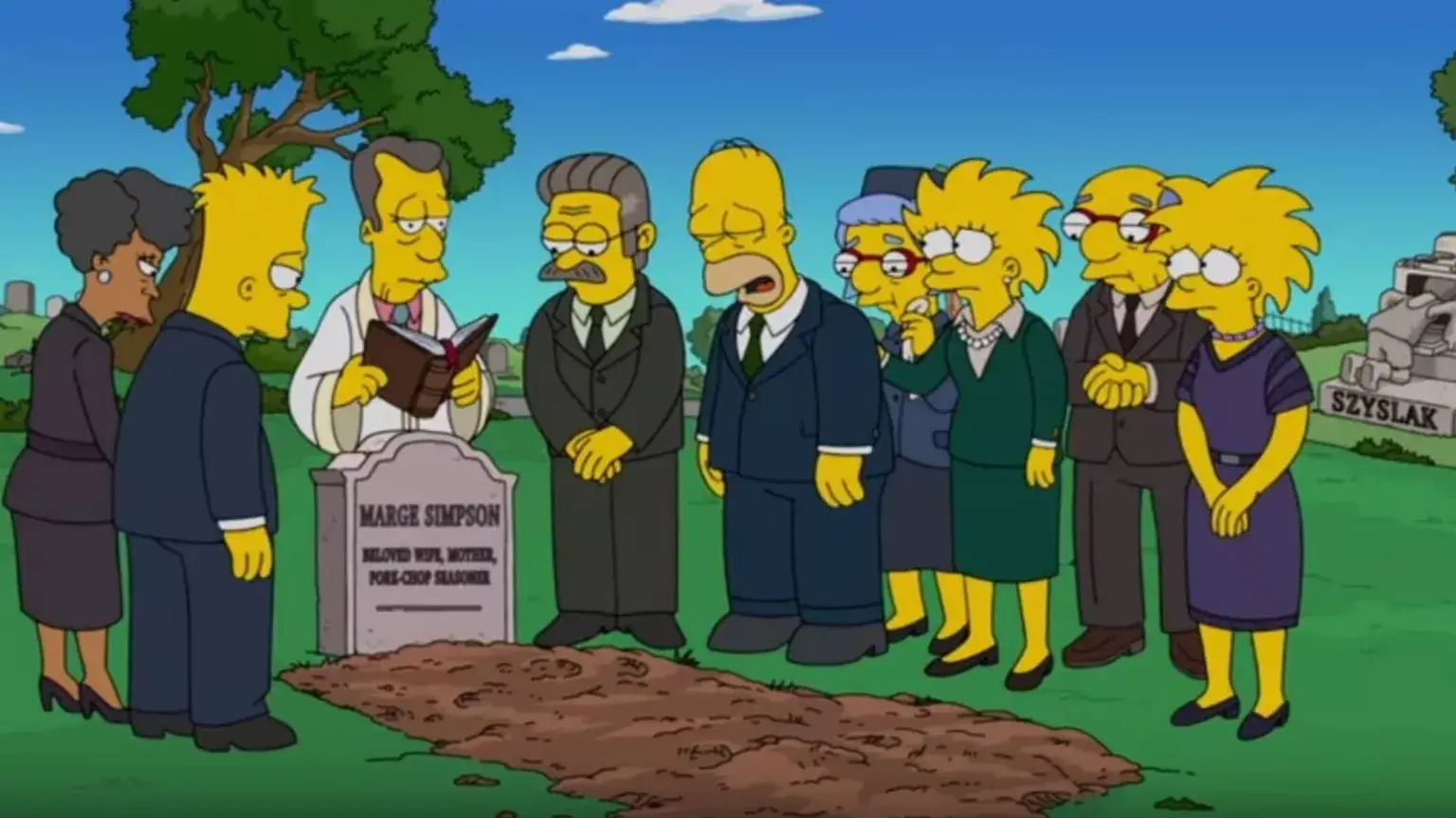 In the newest episode of the show Marge kicks the bucket (Disney)