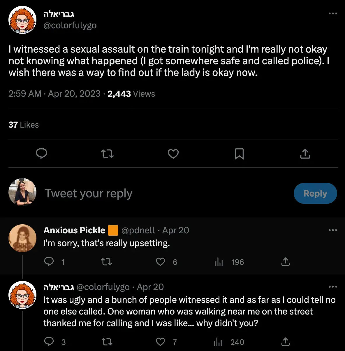 You should report an incident of sexual harassment to the British Transport Police.