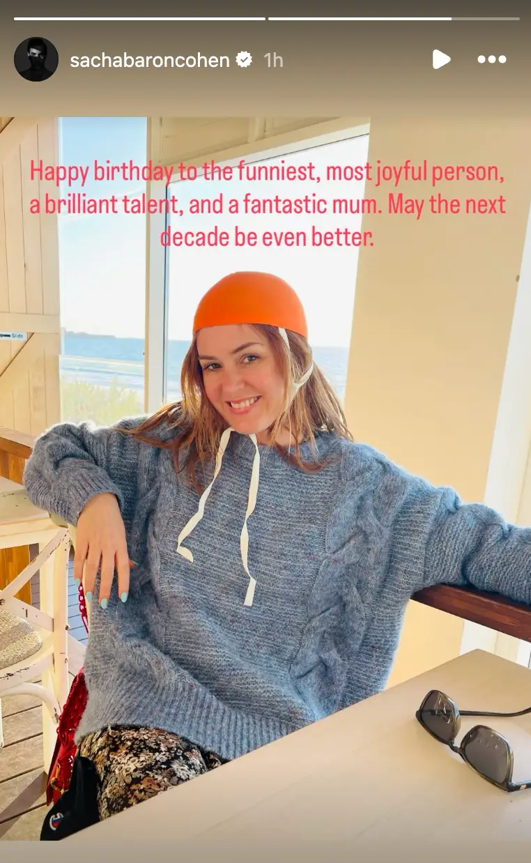 Sacha Baron Cohen wished his ex-wife, Isla Fisher, well for her birthday (Instagram/@sachabaroncohen)