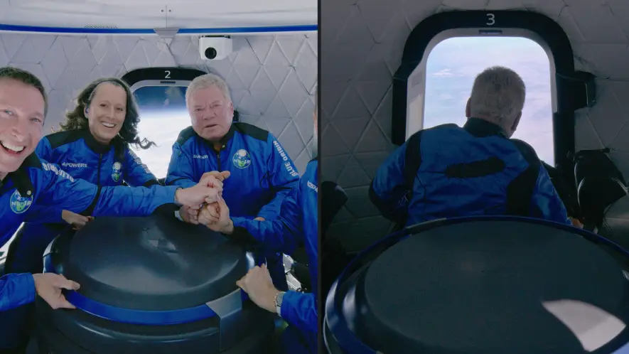 William Shatner calls his trip to the edge of space 'one of the strongest feelings of grief' in his life