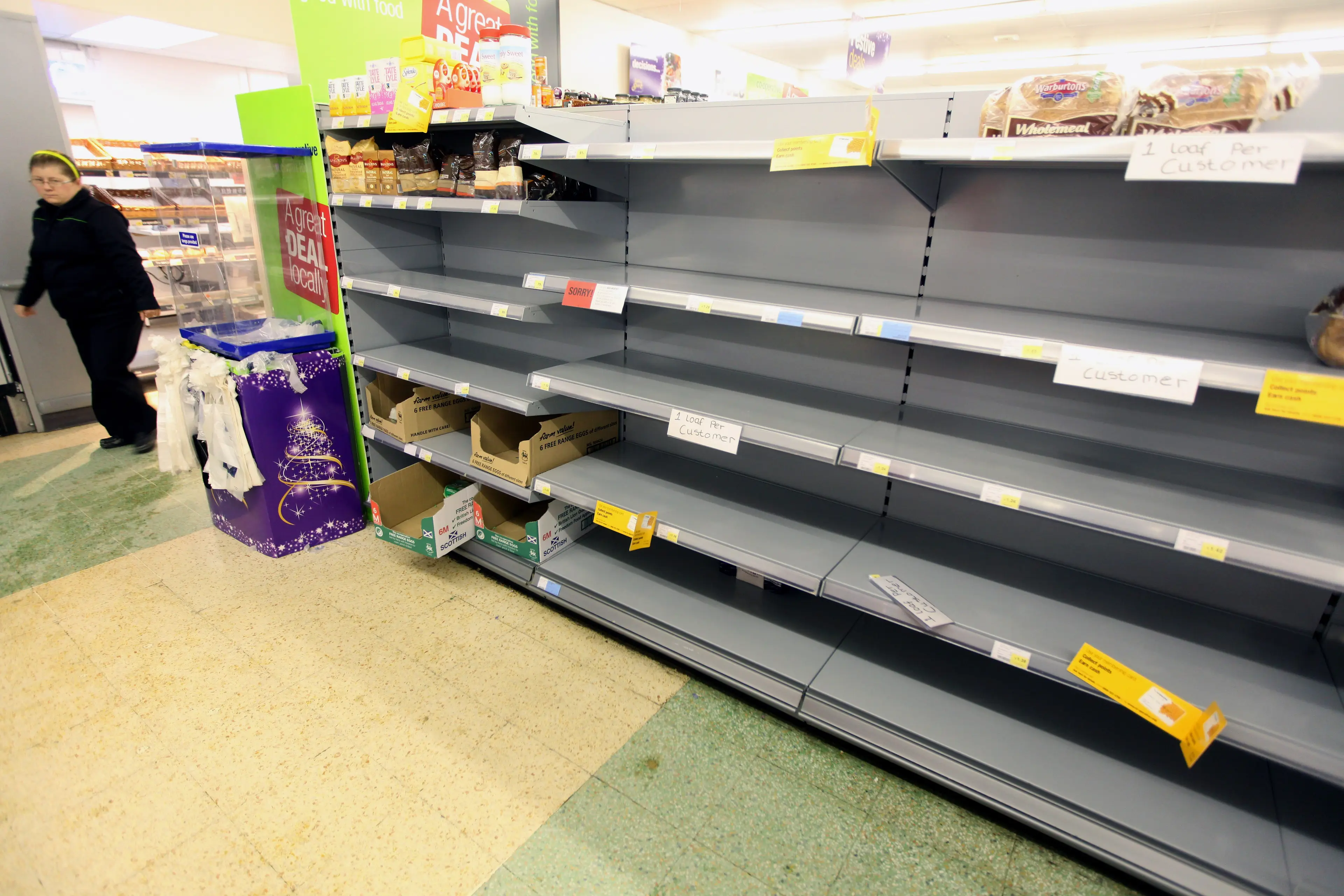 It could be a good idea to stock up on some essential before the colder months arrive (Jeff J Mitchell/Getty Images)