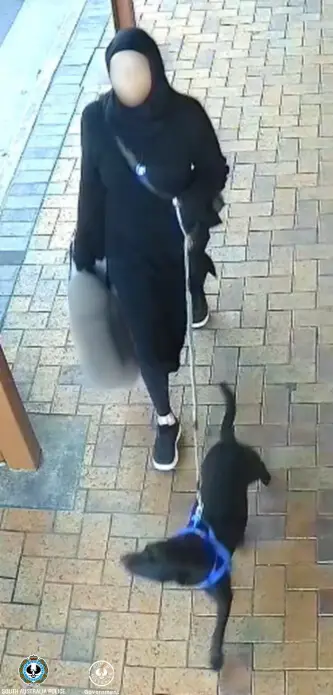 Tamika Chesser seen on CCTV after the alleged murder (police.sa.gov)