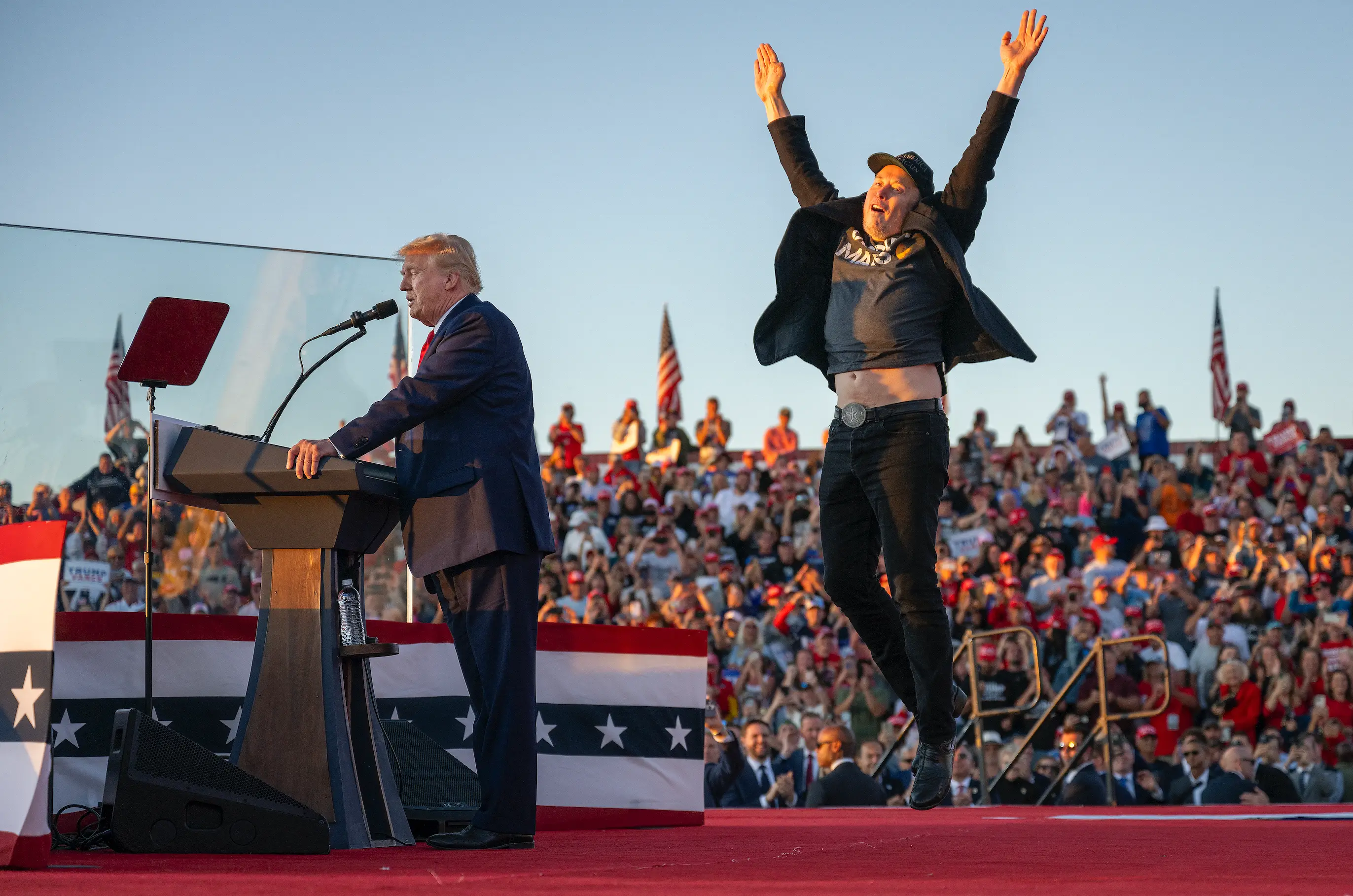 Musk threatened a lawsuit over claims he tried to influence Trump winning the election (Jim WATSON / AFP via Getty Images)