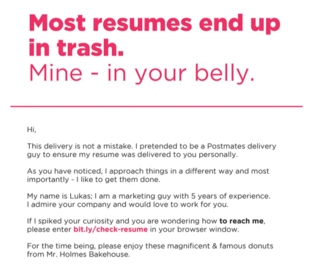 The note attached to the doughnut deliveries (Instagram/@LukasXYZ)