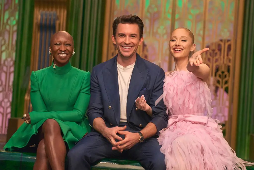 Bailey and Grande starred alongside one another in Wicked, next to Cynthia Erivo (Giles Keyte/NBC via Getty Images)