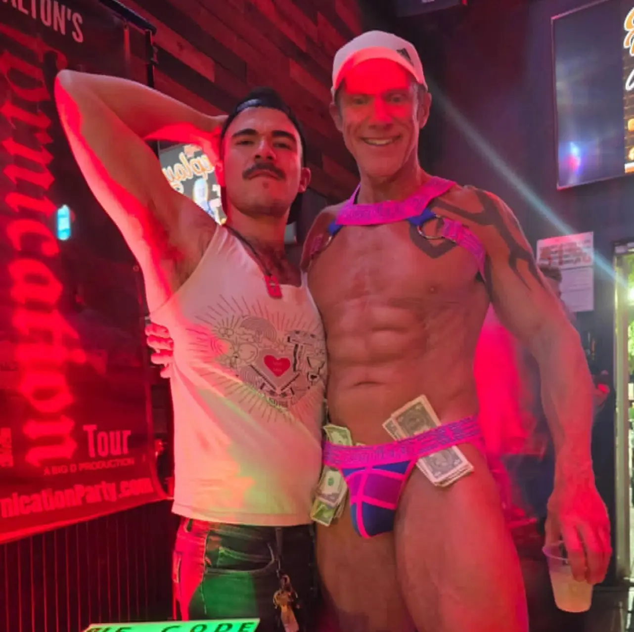 Steele (right) had the 'bionic penis' done back in 2021 (Instagram/daddy_dallassteele)