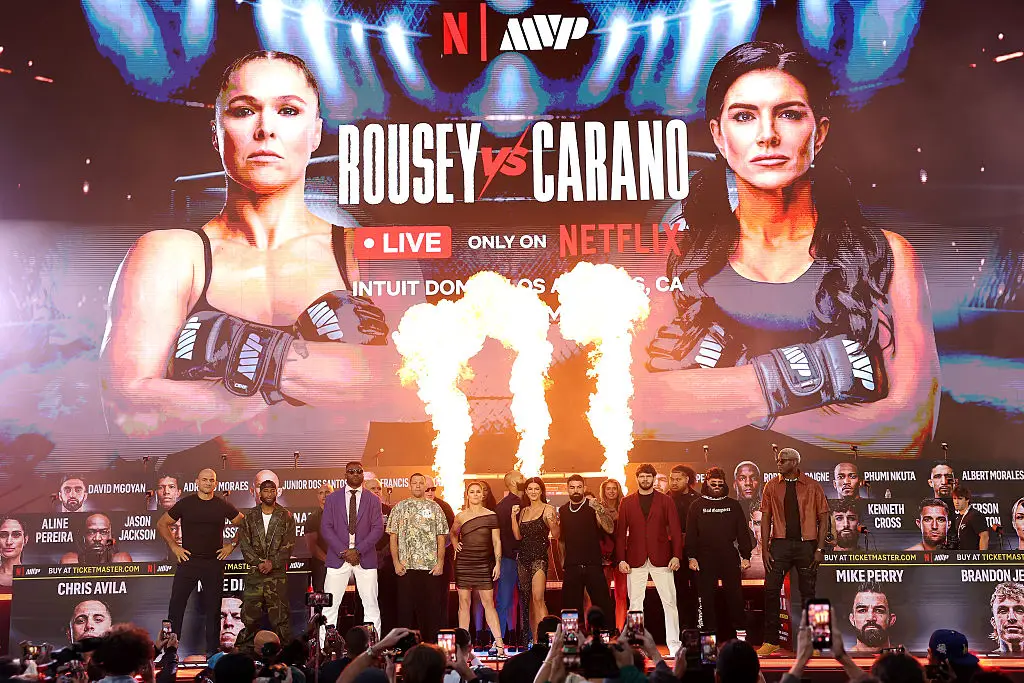 Gina Carano Vs Ronda Rousey will be live on Netflix (Sarah Stier/Getty Images for Netflix)