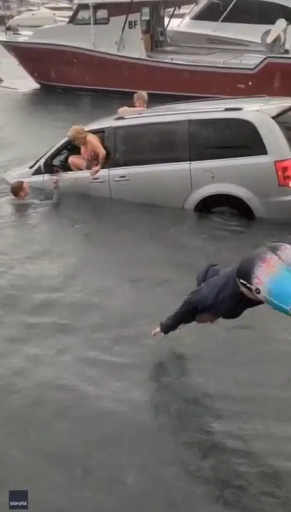 Thankfully neither of the car’s passengers were hurt in the incident.