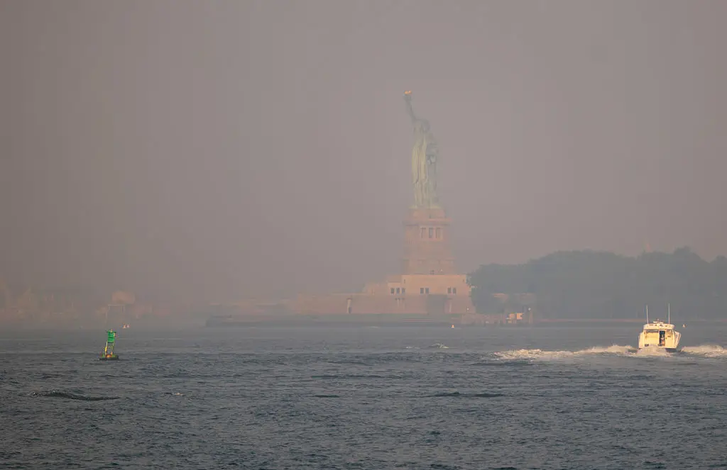 The air quality in New York has suffered due to wildfires from Canada (Spencer Platt/Getty Images)