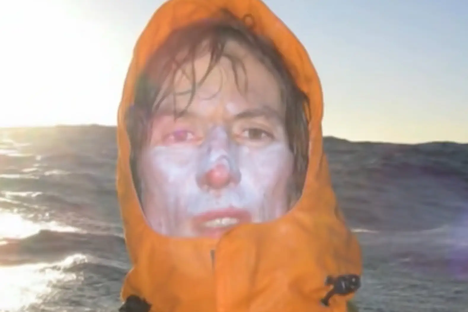 Andrew McAuley attempted to kayak from Australia to New Zealand. (TV3)