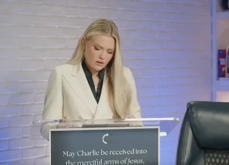 Erika said her late husband 'loved me with all of his heart' (X/@charliekirk11)