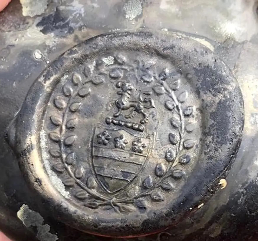 Among the items recovered from the shipwreck were unopened bottles of wine.