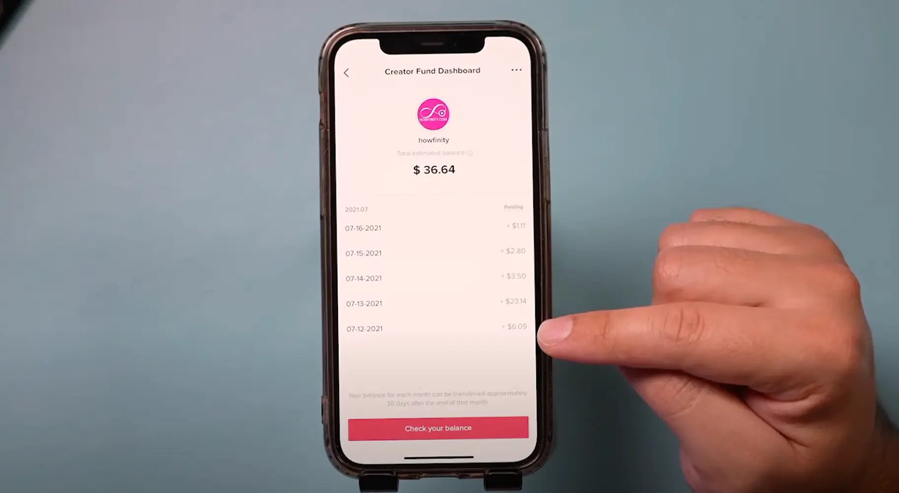 He was paid just $36 in five days (YouTube/Howfinity)