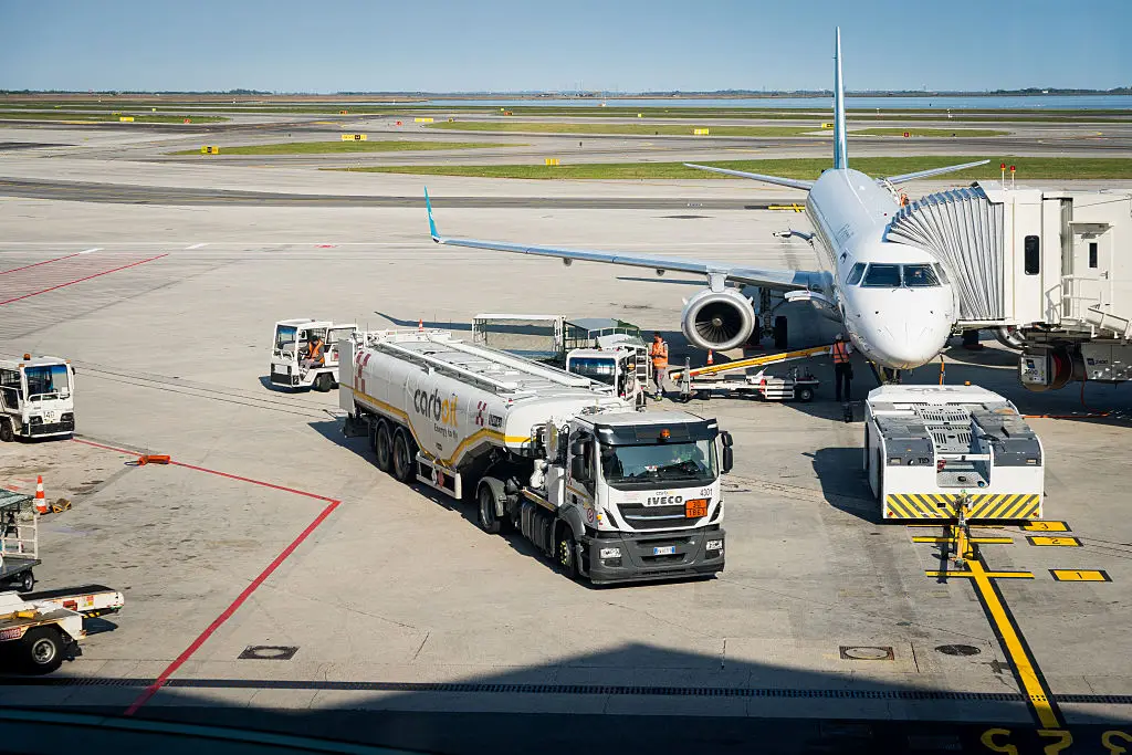 Europe is working on buying more jet fuel from elsewhere, but a problem with the supply chain is going to make it more risky (Davide Bonaldo/SOPA Images/LightRocket via Getty Images)