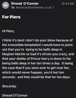 The Irish singer clapped back at the presenter.