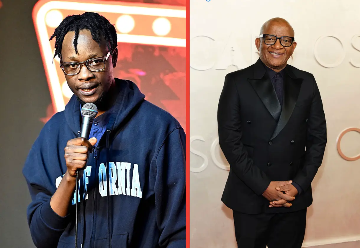 Lebohang Morake, the composer of the Lion King 'Circle of Life' song (right), alleges that Learnmore Jonasi (left) has damaged his reputation (Michael S. Schwartz/Getty Images for ABA/Arturo Holmes/WireImage)