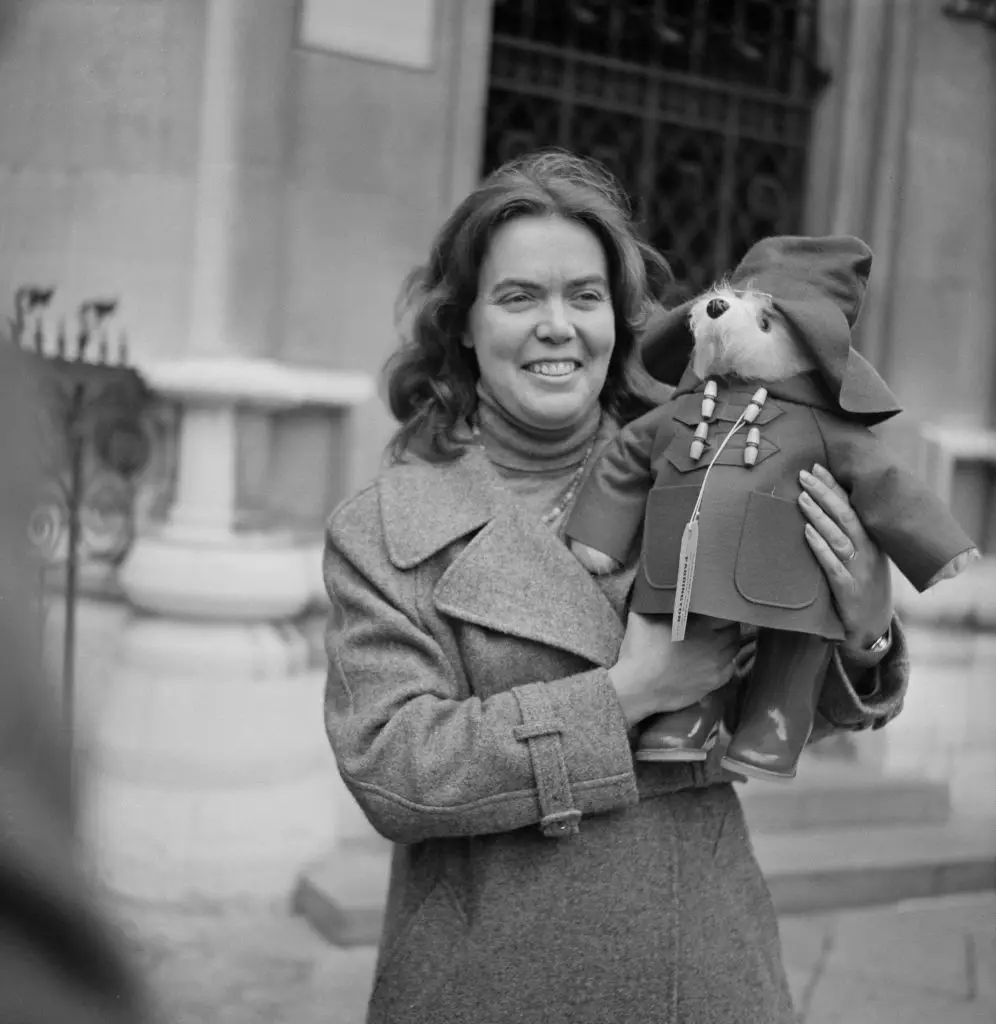 Shirley Clarkson with a prototype for Paddington Bear (Evening Standard/Getty Images)