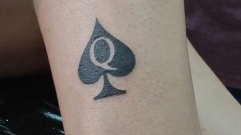 People are just finding out X-rated meaning behind queen of spades tattoo