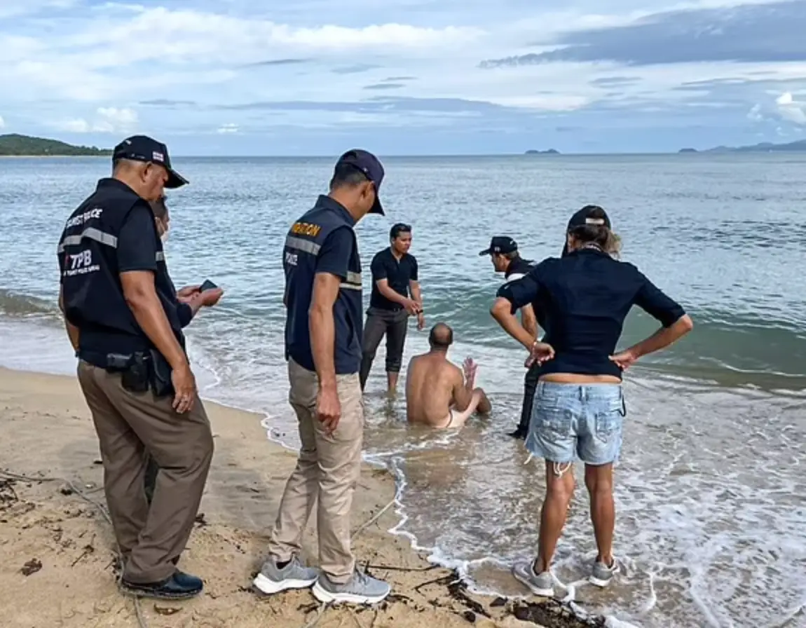 The unidentified man initially tried to swim away to 'go and meet with God'.