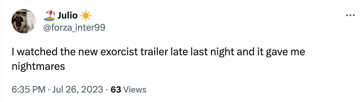 People were proper freaked out by the trailer.