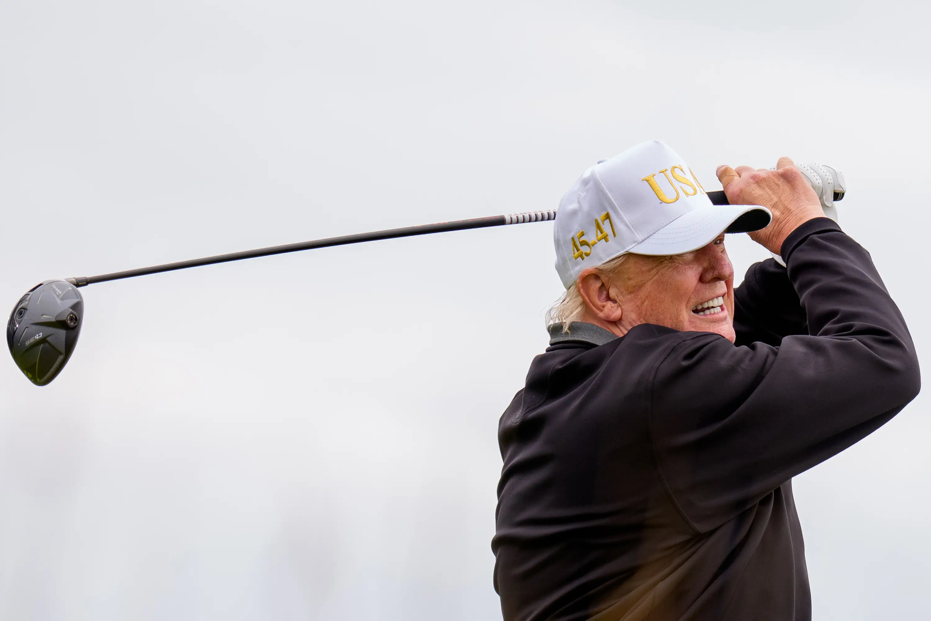 President Trump is 'pretty good' on the golf course, according to Harry Kane (Andrew Harnik/Getty Images)