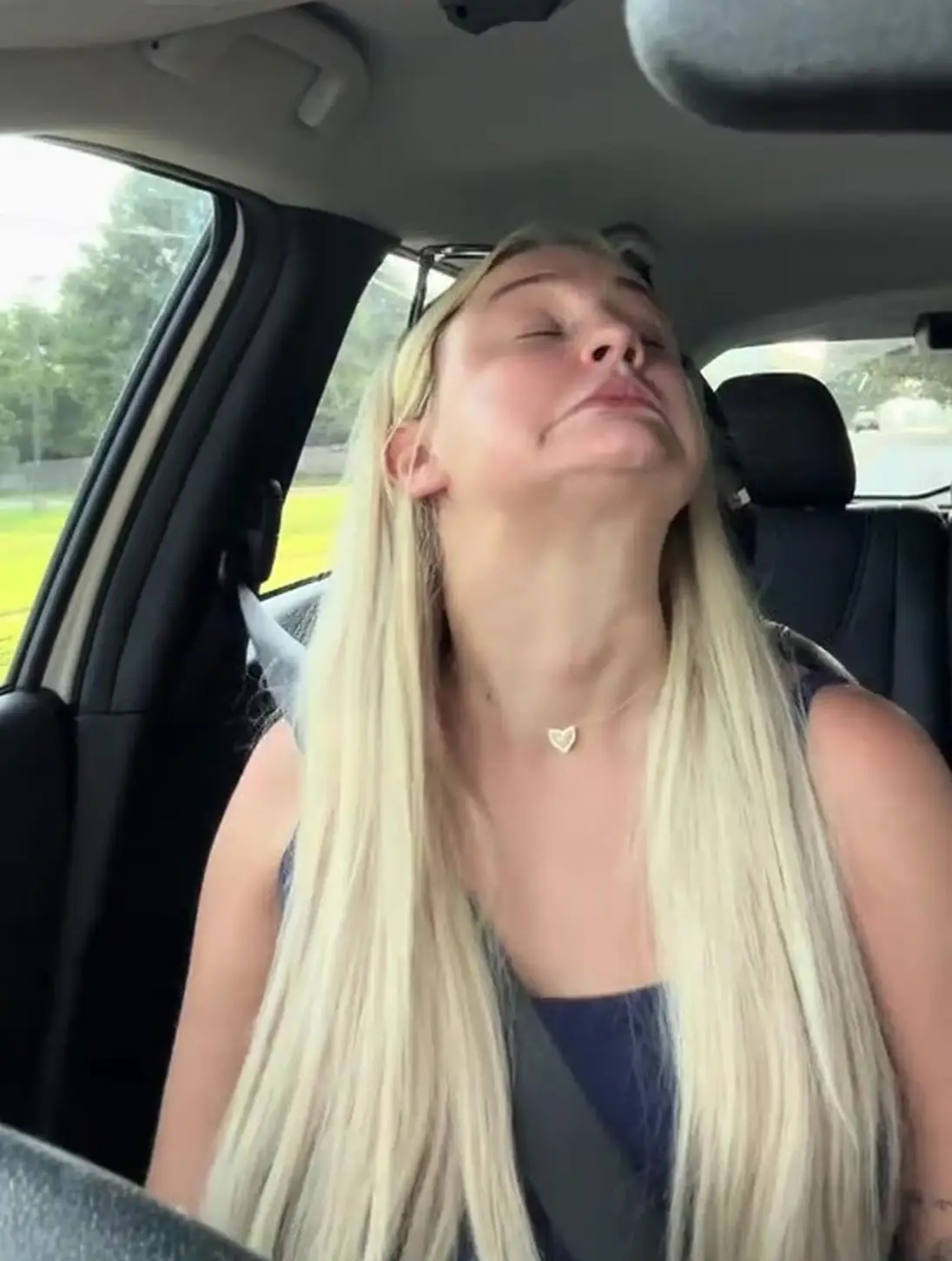 Olivia was criticised by some when her tics mean she takes her eyes off the road (Kennedy)