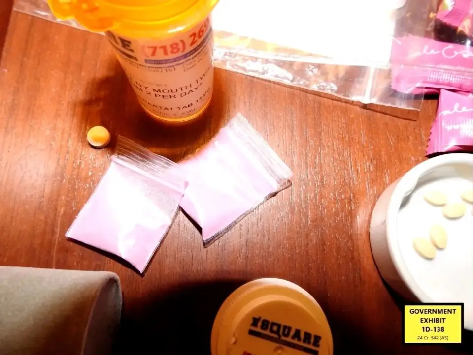 The drugs found in Diddy's New York hotel (Department of Justice)